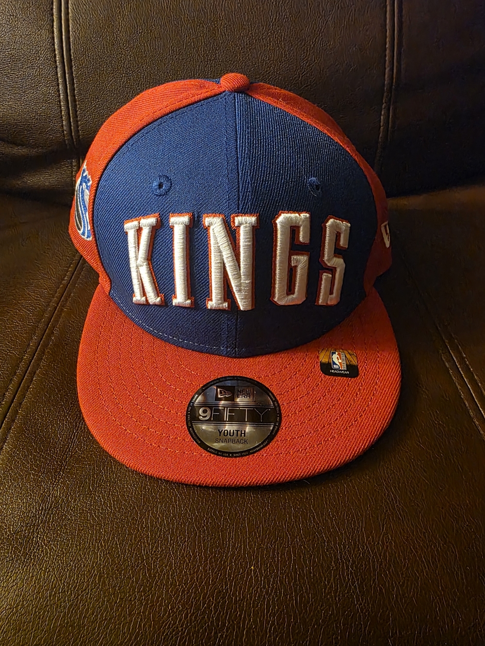 New Era Kids Sacremento Kings Snapback Hat - Blue & Red